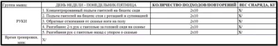 программа тренировок рук 3