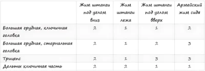 Степень мышечной активации в упражнениях с различными углами