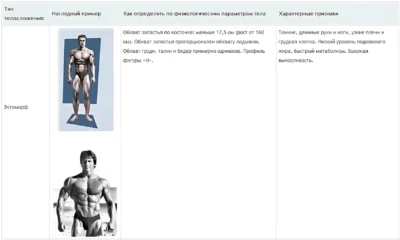 типы телсосложения чистый эктоморф