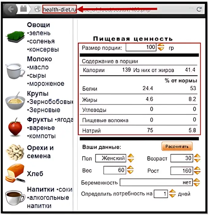 kalkulyator-podscheta-kalorij-na-health-diet
