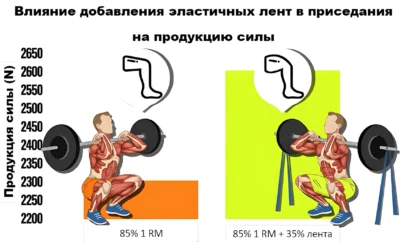 приседания с лентами и обычные приседания исследование исх