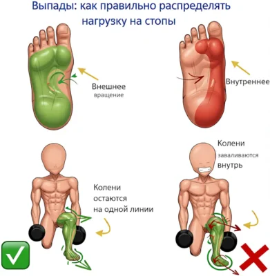 stopa-i-koleno-v-vypade-kak-pravilno-stavit