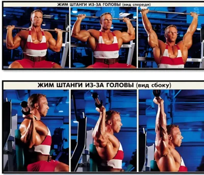 Жим штанги из-за головы техника выполнения zhim-iz-za-golovy-tehnika-uprazhneniya